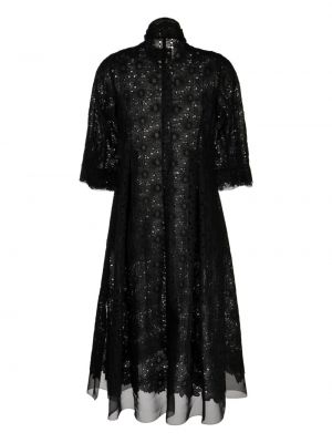 Spitzen transparenter mantel aus baumwoll Shiatzy Chen schwarz