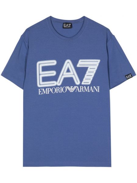 Βαμβακερή μπλούζα με σχέδιο Ea7 Emporio Armani
