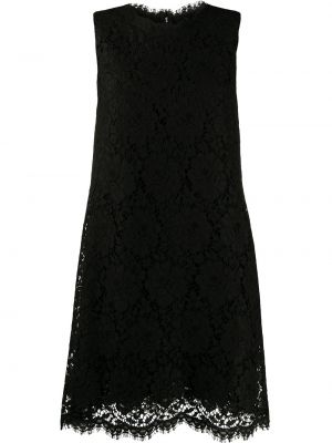 Nėriniuotas suknele kokteiline Dolce & Gabbana juoda