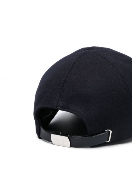 Haftowana czapka z daszkiem Giorgio Armani niebieska