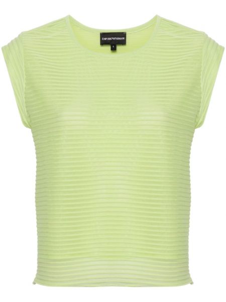 Tanktop i mesh Emporio Armani grøn