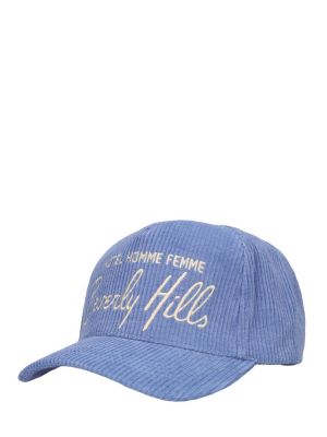 Menčestrová čiapka Homme + Femme La modrá
