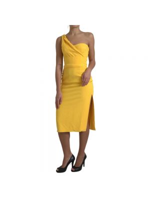 Vestido midi Dolce & Gabbana amarillo
