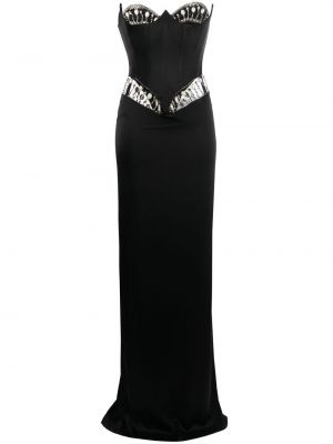 Вечерна рокля с кристали Cristina Savulescu черно