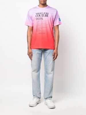 T-shirt mit print mit farbverlauf Versace Jeans Couture