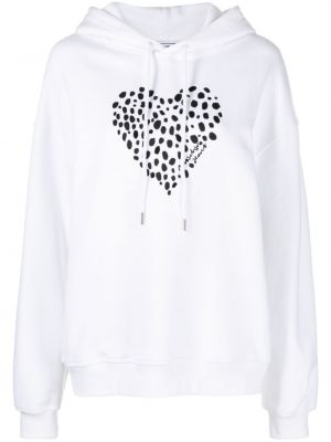 Pamučna hoodie s kapuljačom s printom s uzorkom srca Moschino Jeans