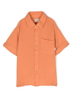 Košeľa s krátkymi rukávmi Knot - Oranžová
