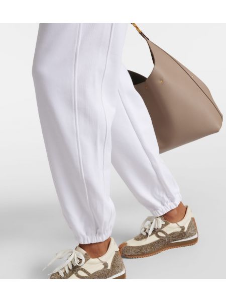 Pantalones de chándal de tela jersey Max Mara blanco