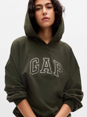 Мягкая винтажная толстовка с длинными рукавами и арочным логотипом Gap зеленый
