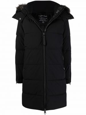 Пальто с капюшоном Calvin Klein, черный