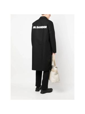 Płaszcz z nadrukiem Jil Sander czarny