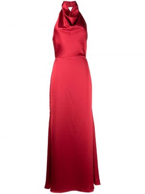 Сатенена вечерна рокля Amsale червено
