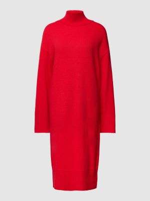 Dzianinowa sukienka w paski Esprit Collection czerwona