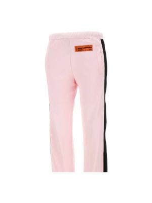 Spodnie sportowe skórzane Heron Preston różowe