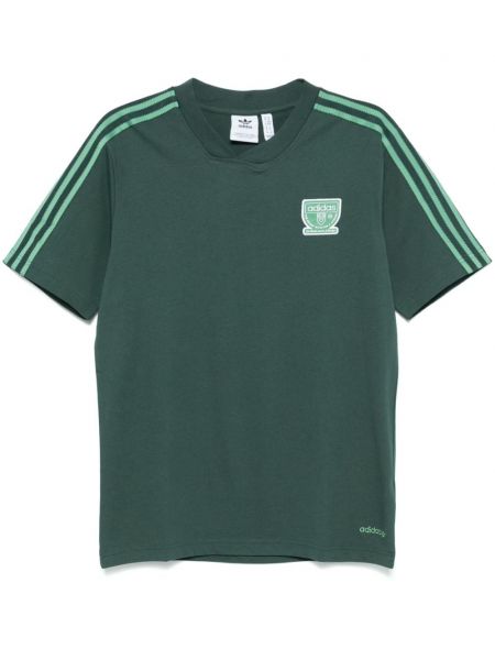 Raidallinen t-paita Adidas vihreä