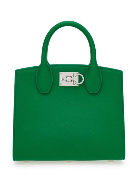 Τσάντα shopper Ferragamo πράσινο