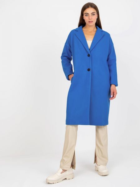 Kabát s vreckami Fashionhunters modrá