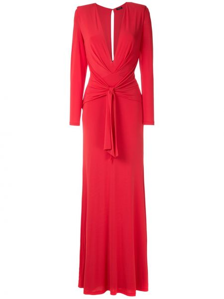 Вечернее платье с драпировкой Tufi Duek, красное