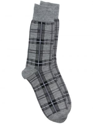 Kostkované vlněné ponožky Thom Browne