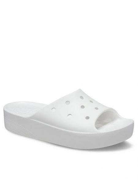 Чехли на платформе Crocs бяло