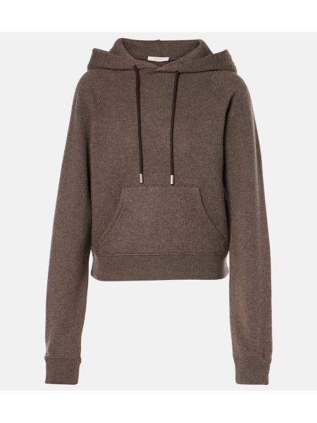 Bomull kaschmir hoodie The Row brun