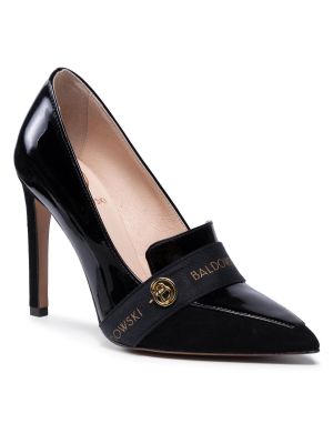 Полуотворени обувки с ток с ток Baldowski черно
