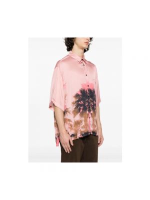 Camisa de raso con estampado Laneus rosa