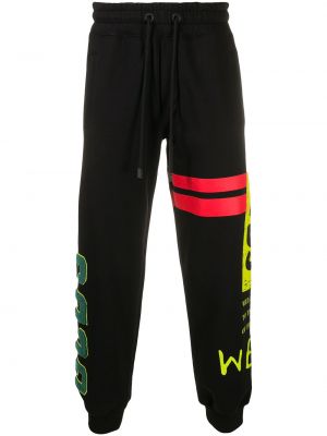 Spodnie sportowe z nadrukiem Gcds czarne