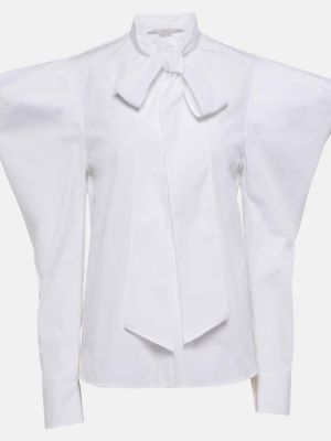 Camicia di cotone con motivo a stelle Stella Mccartney bianco