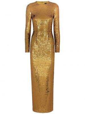 Rochie de seară Dolce & Gabbana auriu