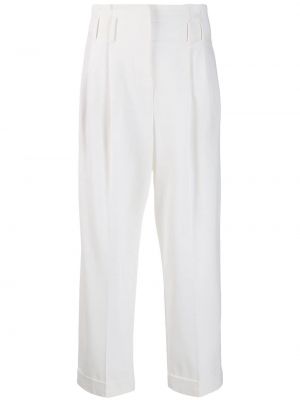Pantalones con volantes Brunello Cucinelli blanco
