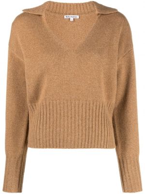Sweter z kaszmiru Reformation brązowy