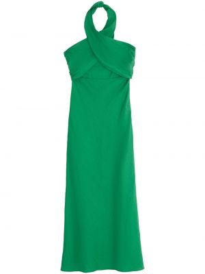 Lněné rovné šaty Simon Miller - zelená