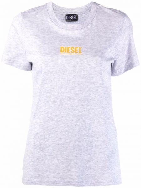Camiseta con estampado Diesel gris