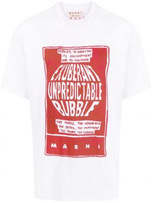 Kokvilnas t-krekls ar apdruku Marni