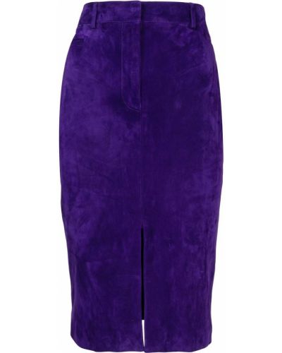 Falda de tubo ajustada de cintura alta Tom Ford violeta