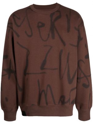 Jersey sweatshirt mit print Izzue braun