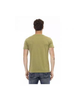 Camiseta de algodón de cuello redondo Trussardi verde