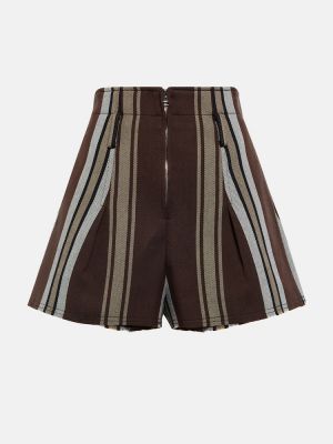 Shorts en coton Jacquemus marron