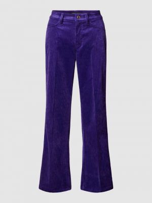 Spodnie sztruksowe z kieszeniami Cambio fioletowe