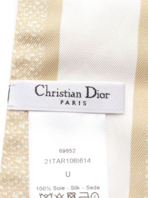 Jedwabna szal Christian Dior biała