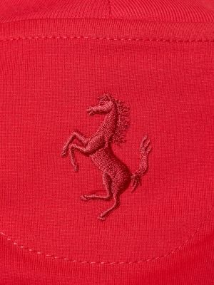 Памучна тениска от джърси Ferrari червено