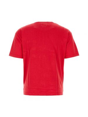 Camiseta de algodón Visvim rojo