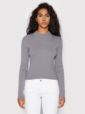 Пуловер slim Calvin Klein Jeans сиво