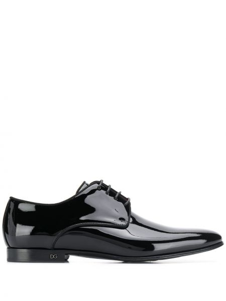 Lakkozott bőr derby cipő Dolce & Gabbana fekete