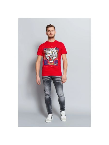 Camiseta con rayas de tigre My Brand rojo