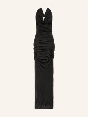 Sukienka długa z dżerseju Gauge81 czarna