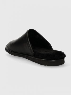 Papuci din piele Karl Lagerfeld negru