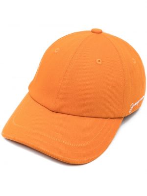 Cappello ricamato Jacquemus arancione