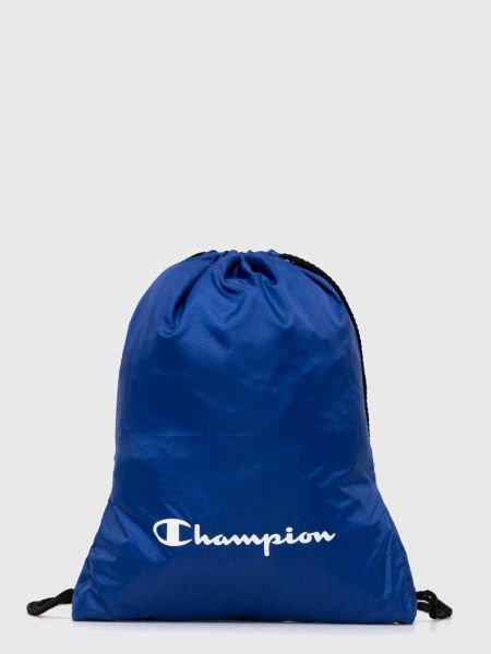 Niebieski plecak z nadrukiem Champion